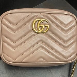Gucci Blush Chevron Crossbody Bag